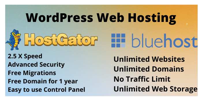 bluehost Vs hostgator WordPress hosting